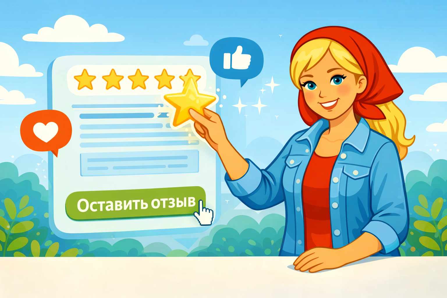 Оставьте отзыв о нашем детском саде в социальных сетях и получите скидку на следующую оплату! Ваше мнение важно для нас, и мы хотим это поощрить.